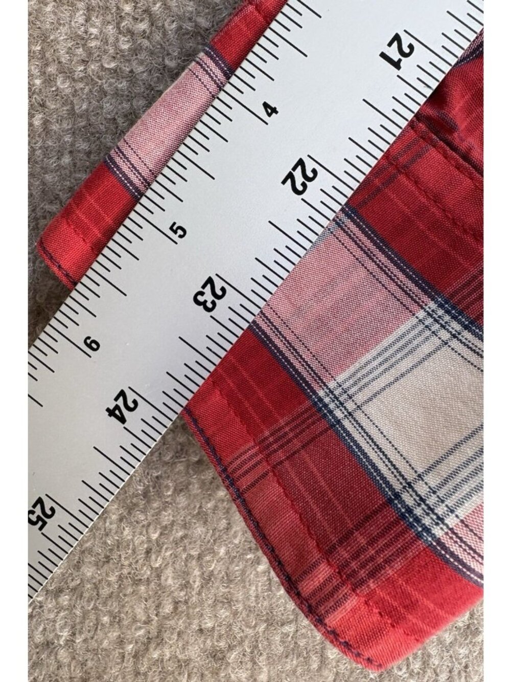 Vtg Wrangler Retro Men's Large Shirt Plaid Western Snap Pearl Cowboy Red White - Picture 14 of 16